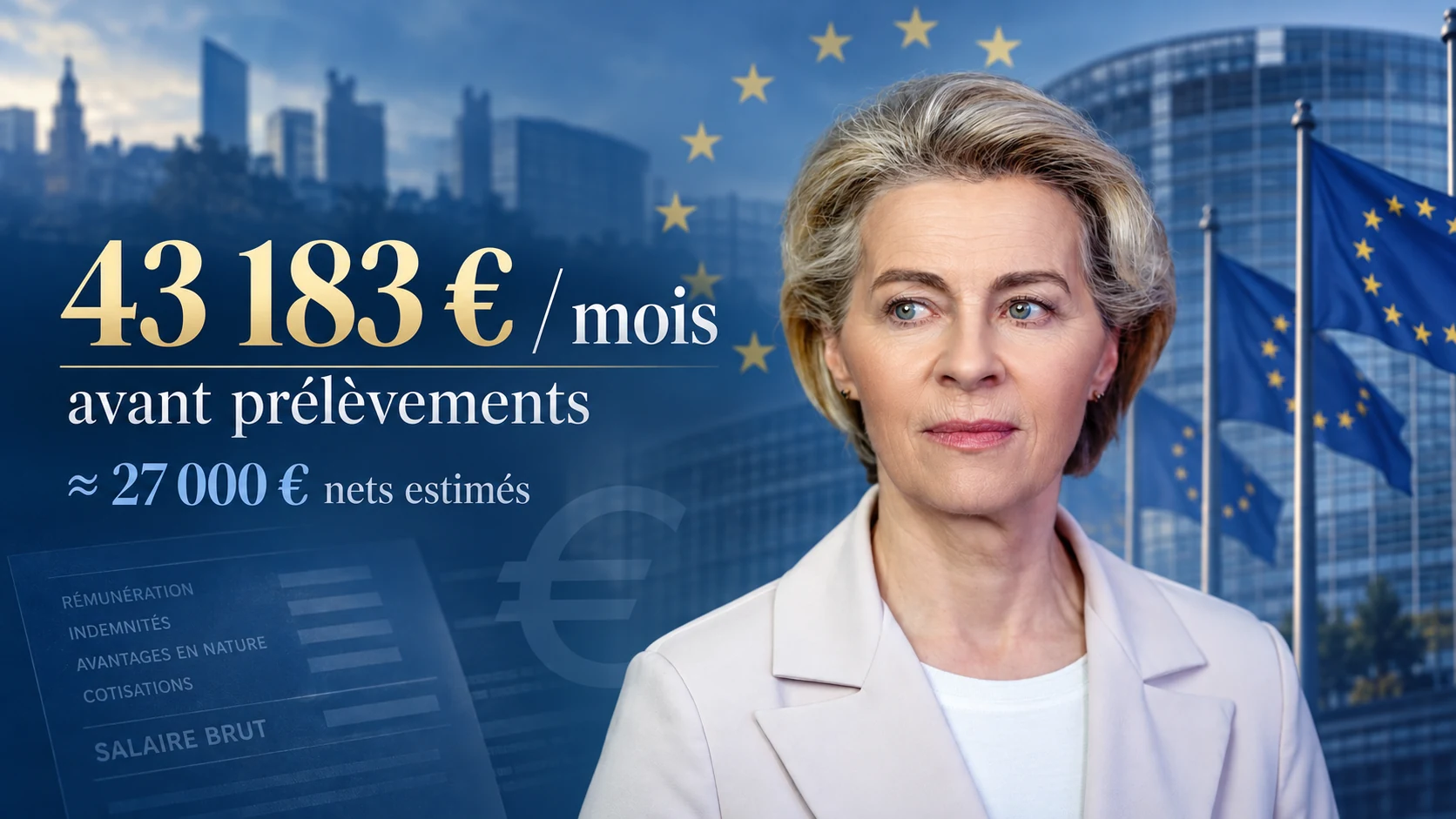 43 183 € par mois : combien reçoit vraiment Ursula von der Leyen ?