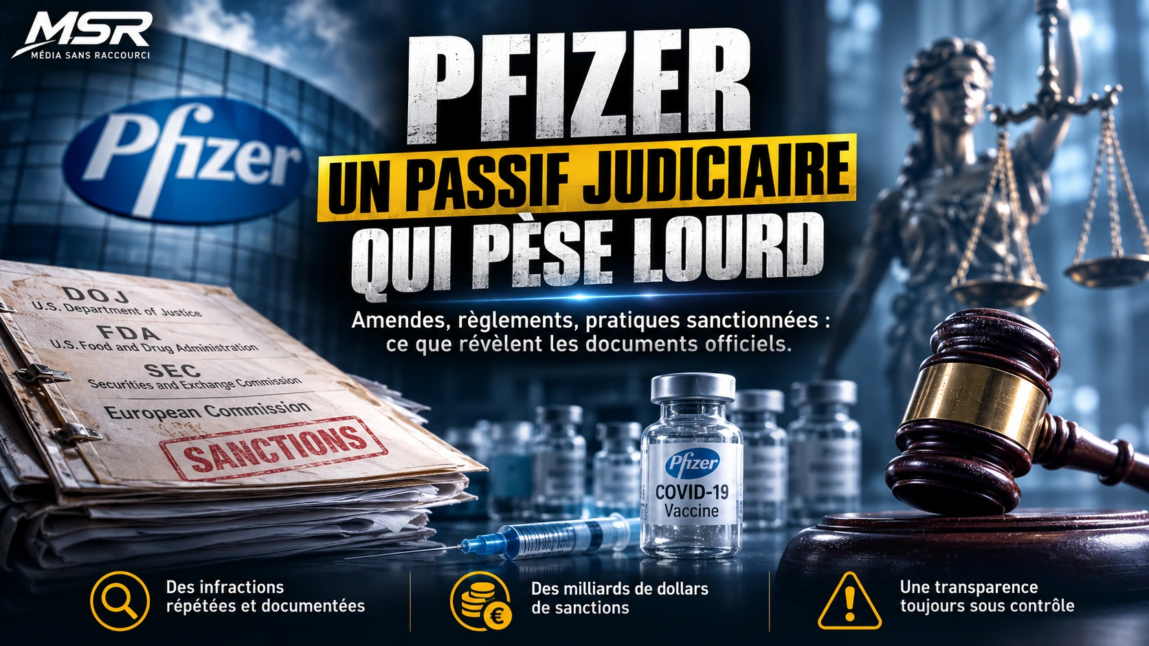 Pfizer : un passif judiciaire qui pèse lourd